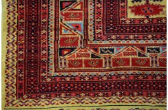 Turkmeński, etniczny wełniany dywan afgański Kunduz 200x300cm gęsty