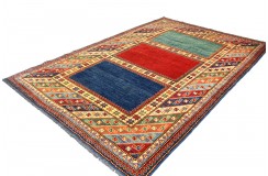 Kolorowy dywan Kazak tkany ręcznie przez Nomadów 200x250cm
