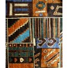 Turkmeński abstrakcyjny dywan AFGHAN 100% wełna 220x305cm kolorowy