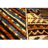 Turkmeński abstrakcyjny dywan AFGHAN 100% wełna 220x305cm kolorowy