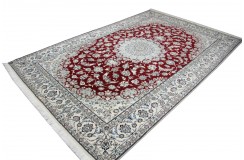 Ręcznie tkany dywan Nain 9la Habibian z Iranu 200x300cm czerwony