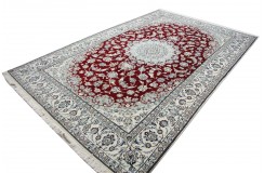Ręcznie tkany dywan Nain 9la Habibian z Iranu 200x300cm czerwony
