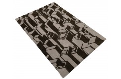 100% wełna gruby dywan z Indii 120x170cm kolorowy design 3D