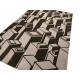 Brązowy designerski dywan wzór 3D 100% wełniany 120x180cm Indie 2cm gruby