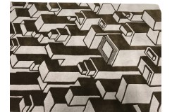 100% wełna gruby dywan z Indii 120x170cm kolorowy design 3D