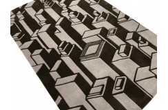 100% wełna gruby dywan z Indii 120x170cm kolorowy design 3D