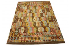 Kaudani rustykalny dywan kilim z Afganistanu 100% wełna VINTAGE 150x200cm piękne połączenie kolorów