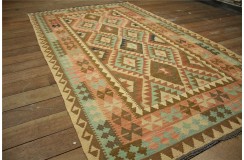 Etniczny kilim Vintage z Afganistanu dziłeło uzbeków Kaudani 200x300cm