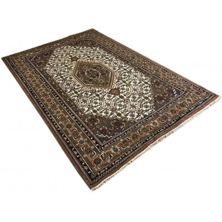 Wełniany ręcznie tkany dywan Bidjar Herati z Indii 200x300cm orientalny beżowy