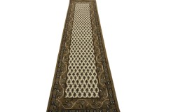 Wełniany ręcznie tkany dywan Mir z Indii 80x300cm orientalny beżowy