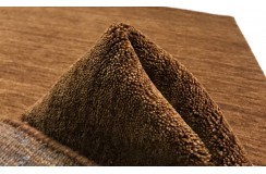 Gładki 100% wełniany dywan Gabbeh Handloom zielony 160x230cm bez wzorów