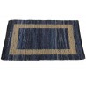 Dwustronny płasko tkany dywan kilim Hindi ręczny 70x140cm niebieski