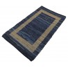 Dwustronny płasko tkany dywan kilim Hindi ręczny 90x160cm niebieski