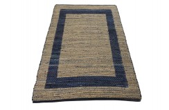 Dwustronny płasko tkany dywan kilim Hindi ręczny 120x180cm niebieski