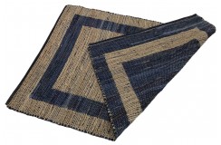 Dwustronny płasko tkany dywan kilim Hindi ręczny 120x180cm niebieski
