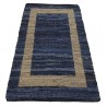 Dwustronny płasko tkany dywan kilim Hindi ręczny 120x180cm niebieski