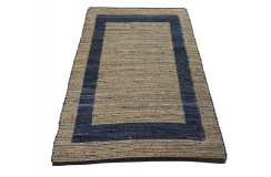 Dwustronny płasko tkany dywan kilim brązowo niebieski dywan Hindi 70x140cm