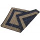 Dwustronny płasko tkany dywan kilim brązowo niebieski dywan Hindi 170x24cm