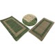 Dwustronny płasko tkany dywan kilim brązowo zielony dywan Hindi 70x140cm