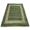 Dwustronny płasko tkany dywan kilim brązowo zielony dywan Hindi 70x140cm