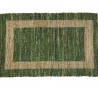 Dwustronny płasko tkany dywan kilim brązowo zielony dywan Hindi 70x140cm