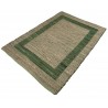 Dwustronny płasko tkany dywan kilim brązowo zielony dywan Hindi 70x140cm