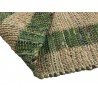 Dwustronny płasko tkany dywan kilim brązowo zielony dywan Hindi 70x140cm