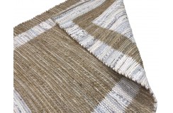 Dwustronny płasko tkany dywan kilim Hindi ręczny 170x240cm ecru brąz