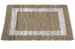 Dwustronny płasko tkany dywan kilim Hindi ręczny 170x240cm ecru brąz