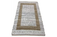 Dwustronny płasko tkany dywan kilim Hindi ręczny 170x240cm ecru brąz