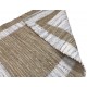 Dwustronny płasko tkany dywan kilim brązowo beżowy dywan Hindi 70z140cm