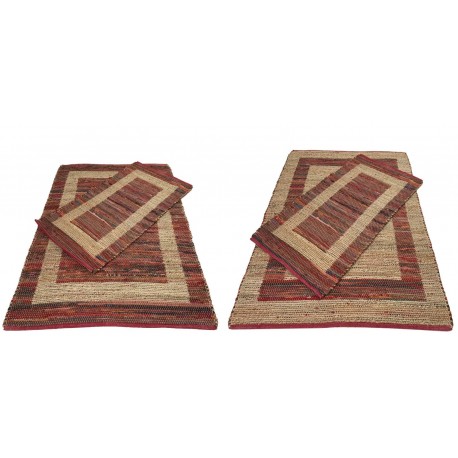 Dwustronny płasko tkany dywan kilim czerwony dywan Hindi 70z140cm