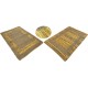 Dwustronny płasko tkany dywan kilim żółty dywan Hindi 170x240cm