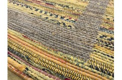 Dwustronny płasko tkany dywan kilim Hindi ręczny 170x240cm żółty