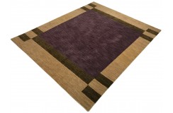 100% wełna gruby dywan Gabbeh Indie Luksusowy 200x250cm fioletowy