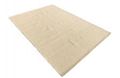 Solidny wełniany wysokiej jakości tkany ręcznie kilim 190x290cm beż