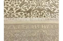 Beżowy ręcznie tkany dywan Tabriz z Indii wełniany 200x300cm