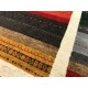 Ekskluzywny dywan Gabbeh Loribaft w pasy Indie 140x200cm 100% wełniany czerwony, kolorowy