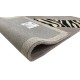 Designerski nowoczesny dywan wełniany ZEBRA 120x180cm Indie 2cm gruby szary