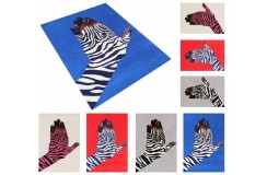 Designerski nowoczesny dywan wełniany ZEBRA 120x180cm Indie 2cm gruby szary