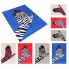 Designerski nowoczesny dywan wełniany ZEBRA 120x180cm Indie 2cm gruby czerwony