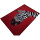 Designerski nowoczesny dywan wełniany ZEBRA 120x180cm Indie 2cm gruby czerwony
