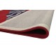 Designerski nowoczesny dywan wełniany ZEBRA 120x180cm Indie 2cm gruby czerwony