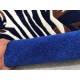 Designerski nowoczesny dywan wełniany ZEBRA 120x180cm Indie 2cm gruby niebieski