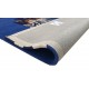 Designerski nowoczesny dywan wełniany ZEBRA 120x180cm Indie 2cm gruby niebieski