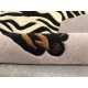 Designerski nowoczesny dywan wełniany ZEBRA 70x140cm Indie 2cm gruby szary