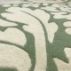 Designerski nowoczesny dywan wełniany FLOWERS 120x180cm Indie 2cm gruby zielony
