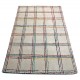 Biały w kolorowe pasy designerski nowoczesny dywan wełniany 110x170cm Indie 