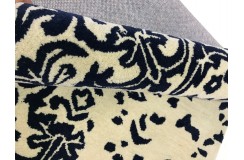 100% wełna gruby dywan z Indii 200x300 czarno bezowy