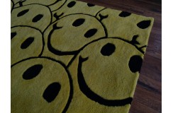 100% wełna gruby dywan z Indii 160x230 SMILE EMOTIKON